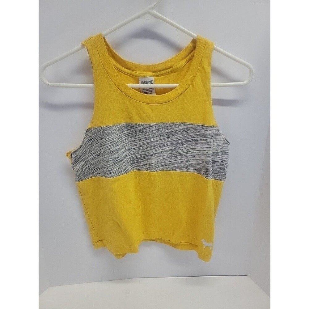 PINK victoria's Secret Tank Top Y2k Yellow Dog Sz XS